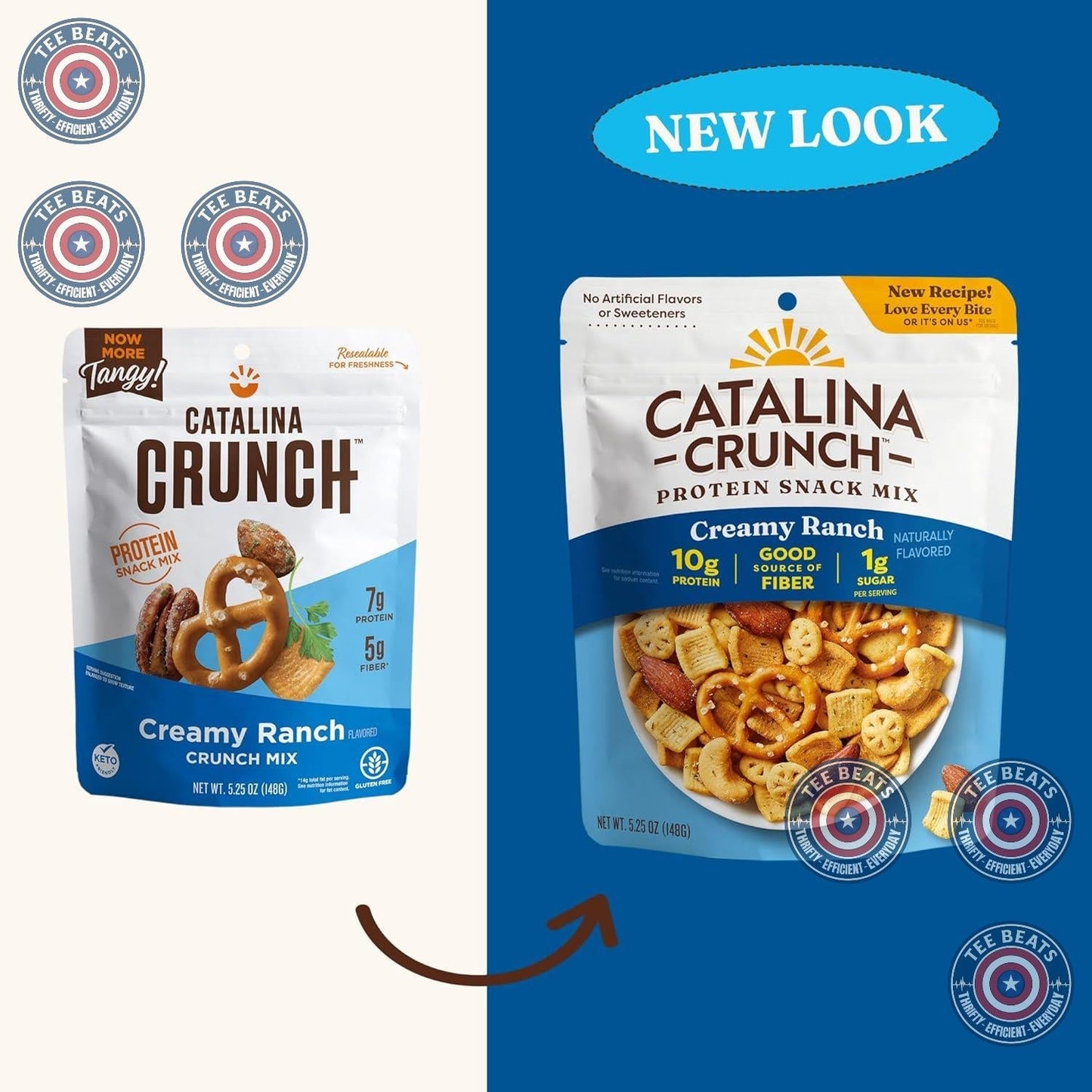 Catalina Crunch Protein Snack Mix - Ranch Protein Crunch for Home Office Desk and Meeting Between-Break Sustenance