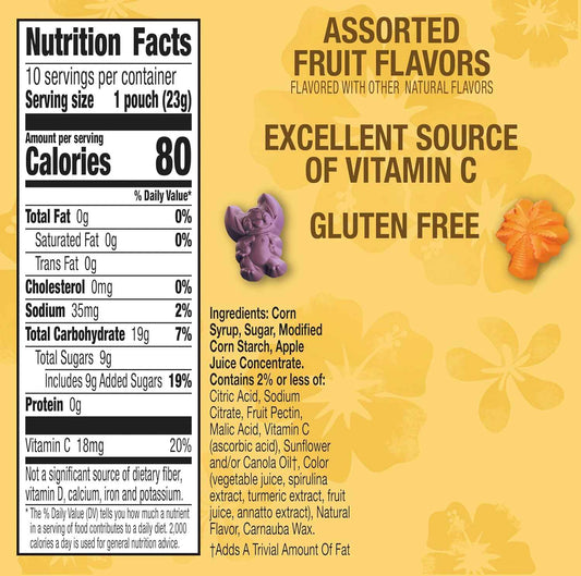 Disney Stitch Fruit Flavored Snacks – Vitamin C Snack for Mindful Lunchbox Prepping Moms