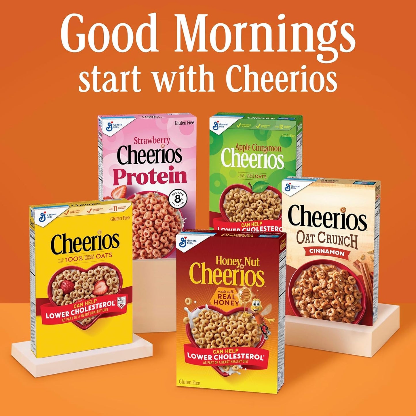 Cheerios Hearty Nut Medley Maple Cinnamon – Better-for-You Cereal Swap for Heart-Conscious Homes, 13 Vitamins and Minerals, 20 oz