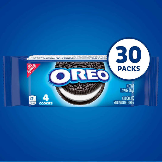 OREO Chocolate Sandwich Cookies Snack Packs – Lunch Box Treats for Kids' School Lunches, Individually Wrapped