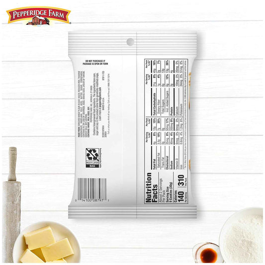 Pepperidge Farm Chessmen Minis Butter Cookies, 8 Snack Packs – Simple Pre-Portioned Cookies for Clean Pantry and Desk Drawer