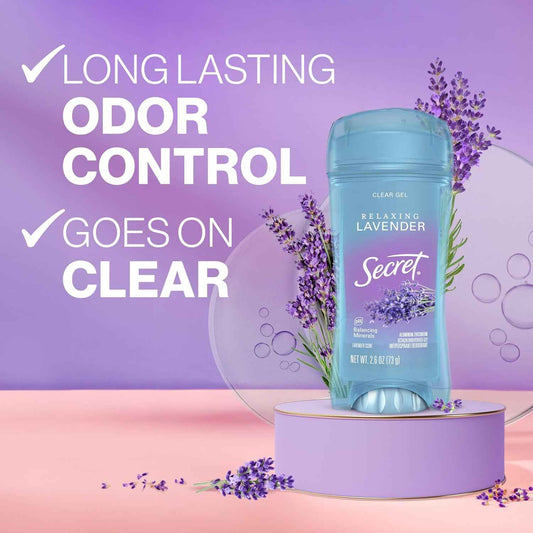 Secret Fresh Antiperspirant Deodorant for Women – Calming Lavender Scent for Evening Self-Care Rituals, 72hr Odor Protection