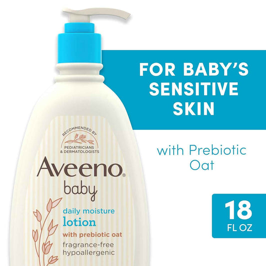 Aveeno Baby Daily Moisture Lotion – Calming Post-Bath Skincare Ritual for Newborns & Infants