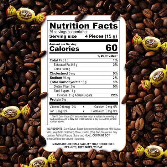 Colombina Coffee Delight Hard Candy – Holiday Stocking Stuffer and Secret Santa Pick for Coworkers, 100 Count