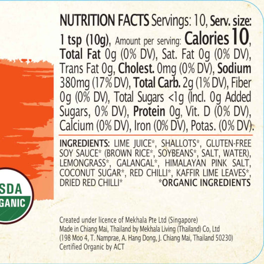 Mekhala Organic Tom Yum Paste – Single-Jar Multi-Use Thai Seasoning to Declutter Your Pantry, Vegan Gluten-Free