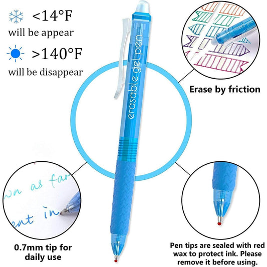 Vanstek_Retractable_Erasable_Gel_Pens_Clicker,_Fine_Point(0.7),_Make_Mistakes_Disappear,_Premium_Comfort_Grip_for_Drawing_Writing_Planner_and_School_Supplies