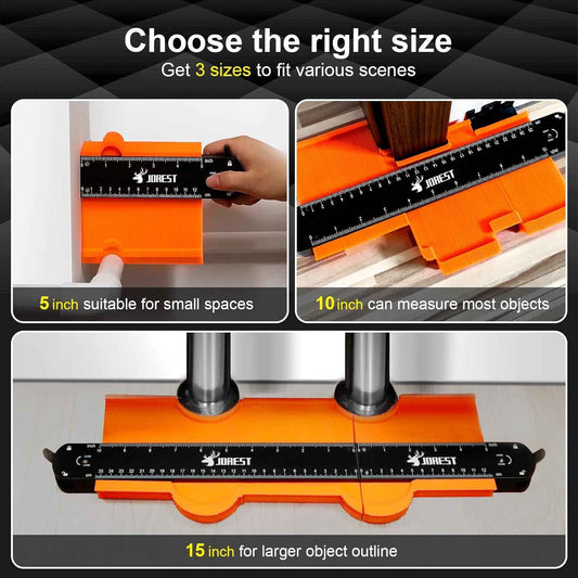 JOREST Connectable Contour Gauge (10+5 Inch) – Thoughtful Birthday Gift for Dad, Husband, and Handyman Who Has Everything