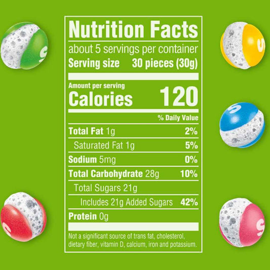 Skittles Pop'd Sour Freeze Dried Candy – Valentine's Day Gift for Boyfriend, 5.5 oz Pouch