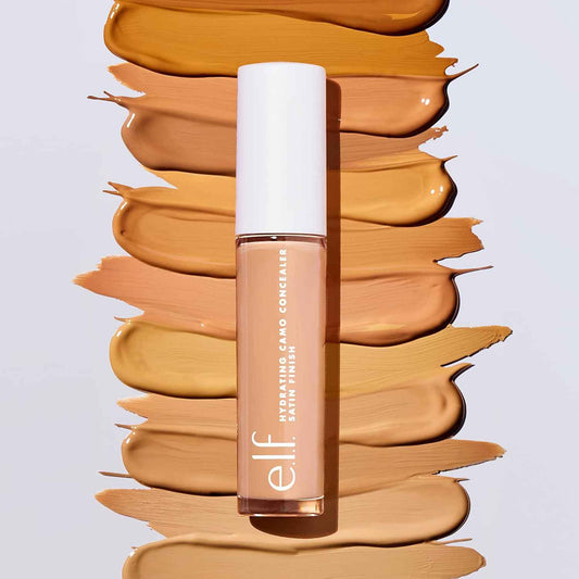 e.l.f. Hydrating Camo Concealer Tan Sand for Less-Is-More Makeup Counters, Full-Coverage Satin Finish