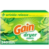 Gain Dryer Sheets Original Scent – One-Sheet Laundry Solution for Clutter-Free Routines, 120 Count