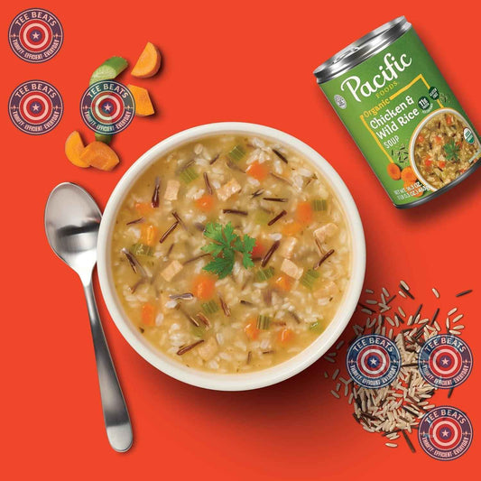 Pacific Foods Organic Chicken and Wild Rice Soup, 16.3 oz Can – Gluten-Free Family Dinner Base for Weeknight Tables