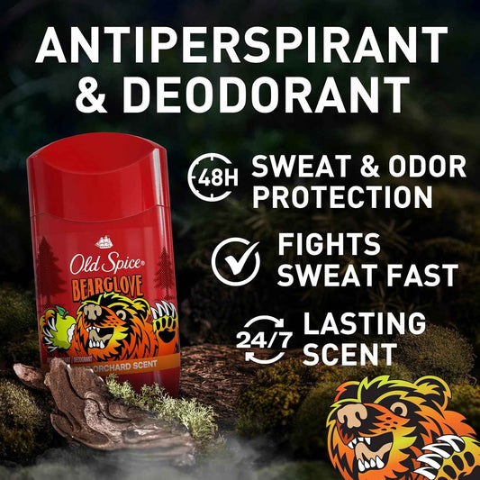 Old Spice Aluminum Free Deodorant – Thoughtful Stocking Stuffer for Men, Invisible Solid Bearglove Scent