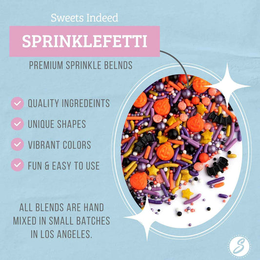 Sweets Indeed Sprinklefetti Halloween Sprinkle Mix – Peanut Free & Gluten Free Cookie Decorating Toppings for Family Baking