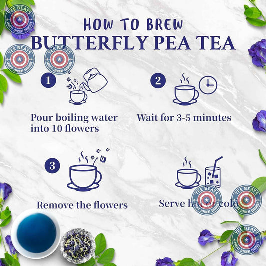 Butterfly Pea Flower Tea – Calming Blue Herbal Blend for Daily Self-Care and Relaxation