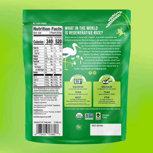 Lundberg Cilantro Lime Rice 5.5 Oz – 90-Second Desk Lunch for Busy Office Professionals
