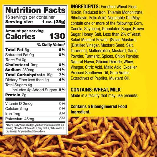 Dot's Pretzels Honey Mustard Seasoned Pretzels – Kid-Friendly Crunchy Snack for Lunchboxes, Playdates, and Road Trips, 16oz Bag