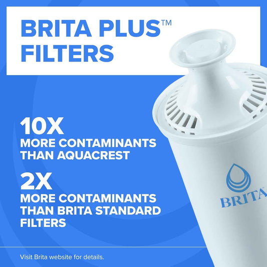 Brita Plus Pitcher Filter 4-Pack – Filtered Water for Clean-Living Homes, Tea Rituals, and Healthy Cooking