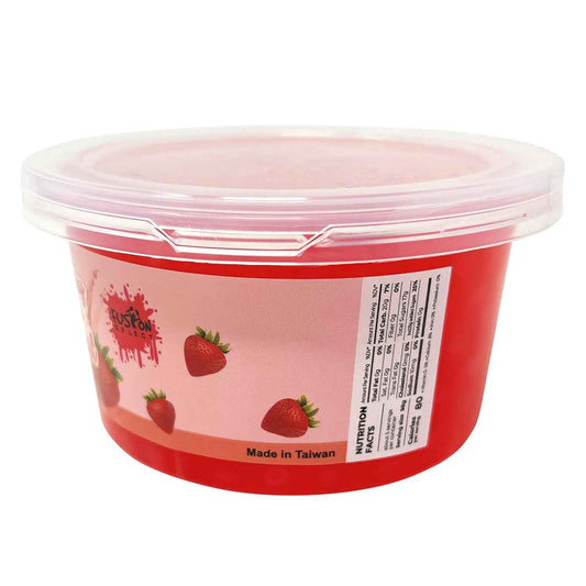 Fusion Select Strawberry Popping Boba Pearls – Real Fruit Juice Topping for Mindful Brunch and Mimosas