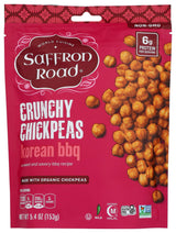 Saffron Road Korean BBQ Crunchy Chickpea Snack – Globally Inspired Hostess Gift for Entertaining, 6oz Single Pack