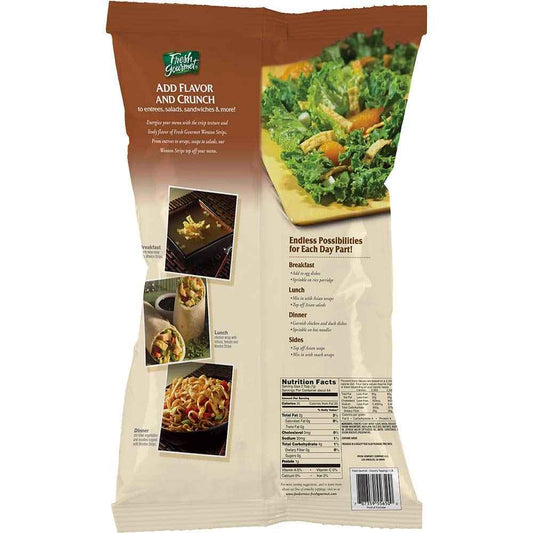 Fresh Gourmet Wonton Strips – Carb-Conscious Pantry Staple for Mindful Meal Prep, Crunchy Salad Topper