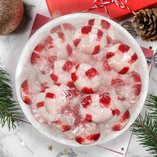 Soft Peppermint Puff Candy - Lunch Box Safe Individually Wrapped Mints for Kids, No Choking Hard Crunch School Snack