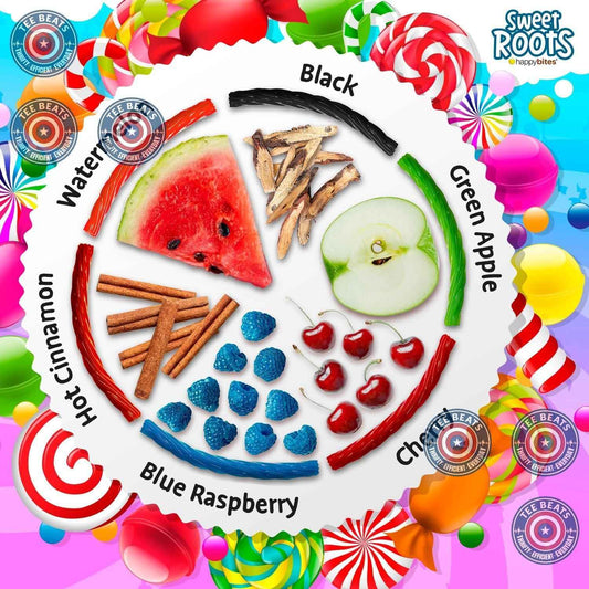 Sweet Roots Blue Raspberry Soft Licorice Ropes – Jumbo Candy Gift Bag for Housewarming, Get Well, and Holiday Gifting