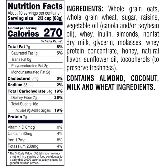 Quaker Simply Granola Honey & Raisin Twin Pack – Quick Desk-Side Snack for Focused Workdays