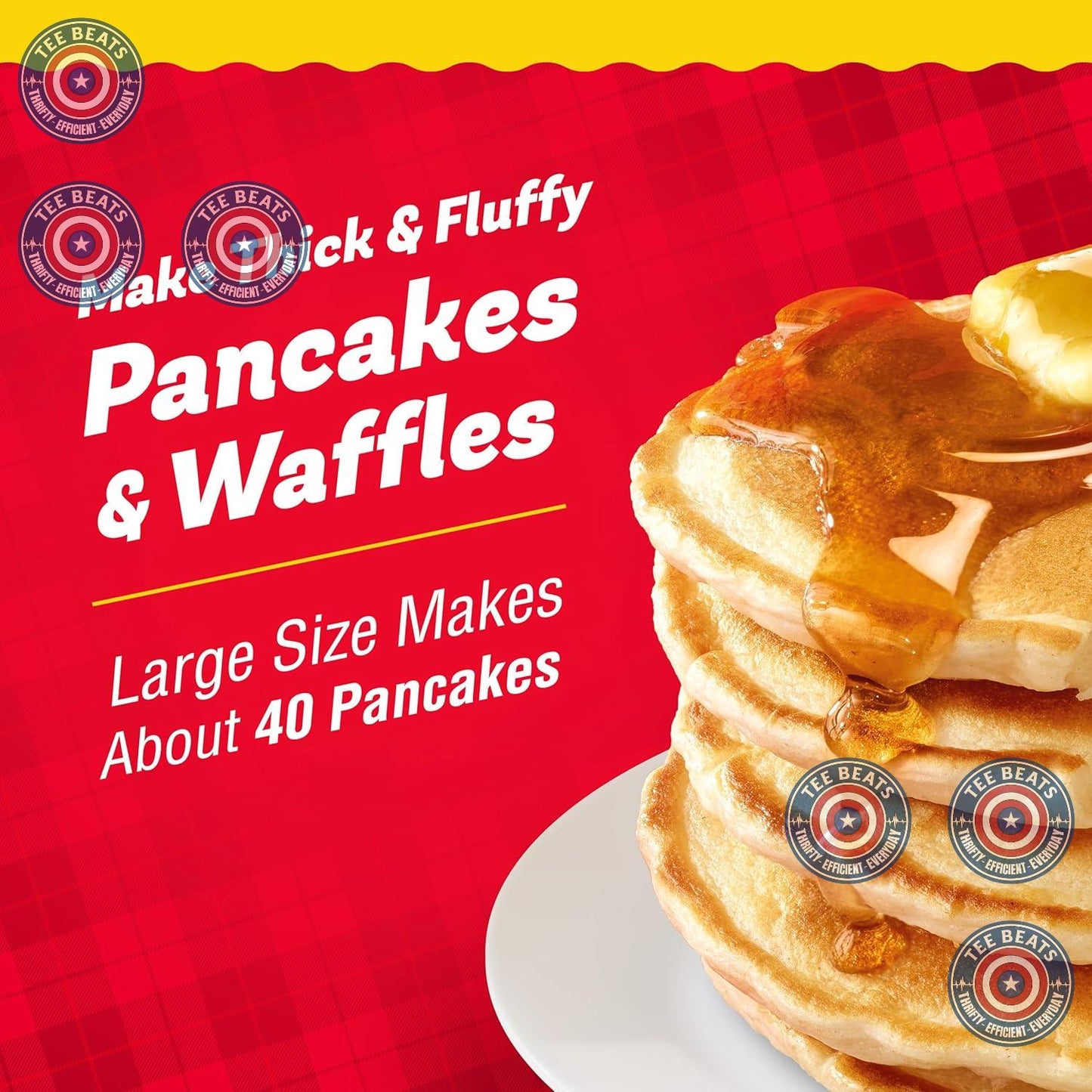 Mrs. Butterworth Pancake and Waffle Mix, Calcium-Rich No-Preservative Breakfast for Caregiver Wellness, 32 oz
