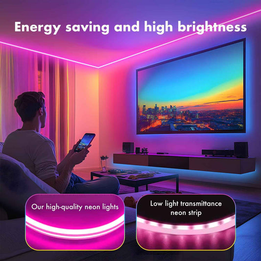 JIAMEI Neon Rope Lights – Trendy RGB Strip Birthday Gift for Teens and Gamers with App and Music Sync