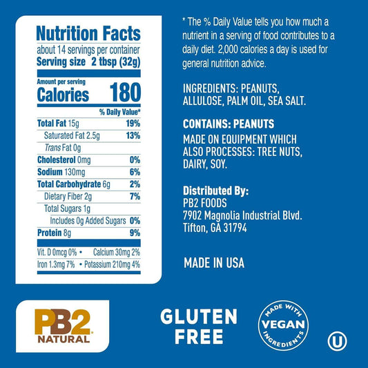 PB2 Natural Creamy Peanut Butter – Travel Cooler Staple for Camping, Road Trips, and Trailhead Snacks