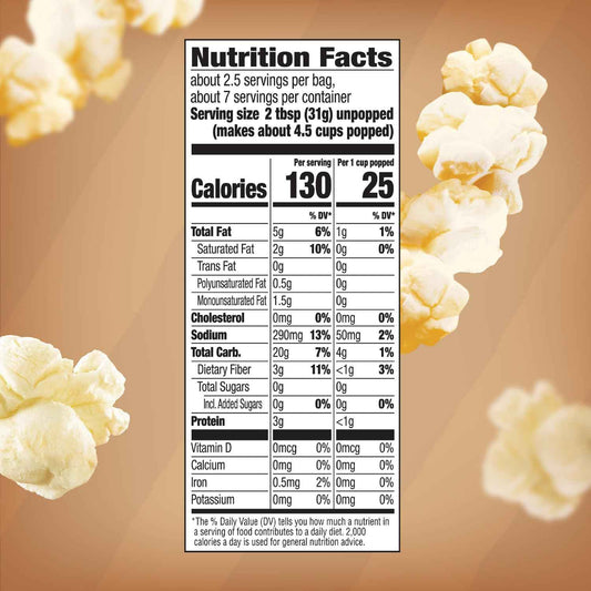 Orville Redenbacher's Naturals Microwave Popcorn – Simple Pantry Staple with Two Clean Flavors, 6 Single-Serve Bags