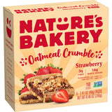 Nature's Bakery Vegan Snack Bars for School and Playdate – Nut Free Strawberry Oatmeal Crumble, 1.4 oz Bars