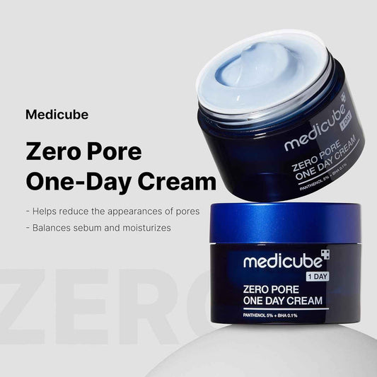 Medicube Zero Pore One-Day Cream 1.69 fl.oz – Nightly Wind-Down Moisturizer for Mindful Skincare Rituals