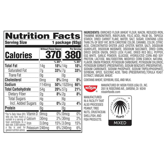 Nissin Top Ramen Bowl – Clean-Label Pantry Staple with No Added MSG, Chicken Flavor 6-Pack