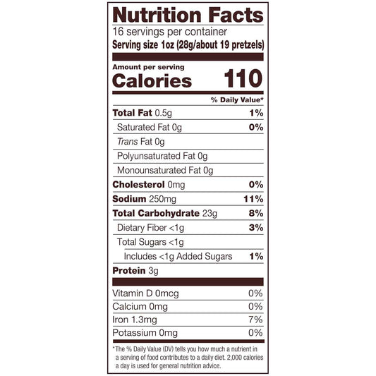 Snyder's of Hanover Sourdough Hard Pretzels – Fat-Free Snack for Calorie-Conscious Lifestyles