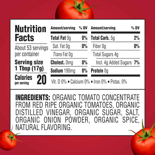 Heinz Organic Tomato Ketchup for Mindful Family Meals, Clean-Label Dipping Sauce for Lunchboxes and Dinner Plates