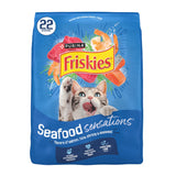 Purina Friskies Seafood Sensations Dry Kibble 22 lb. Salmon Tuna Shrimp - Complete Daily Nutrition with Satisfaction Guarantee