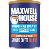 Maxwell House Original Roast Ground Coffee – Clutter-Free Pantry Essential, 10.3 oz Standard Canister for Small Kitchens