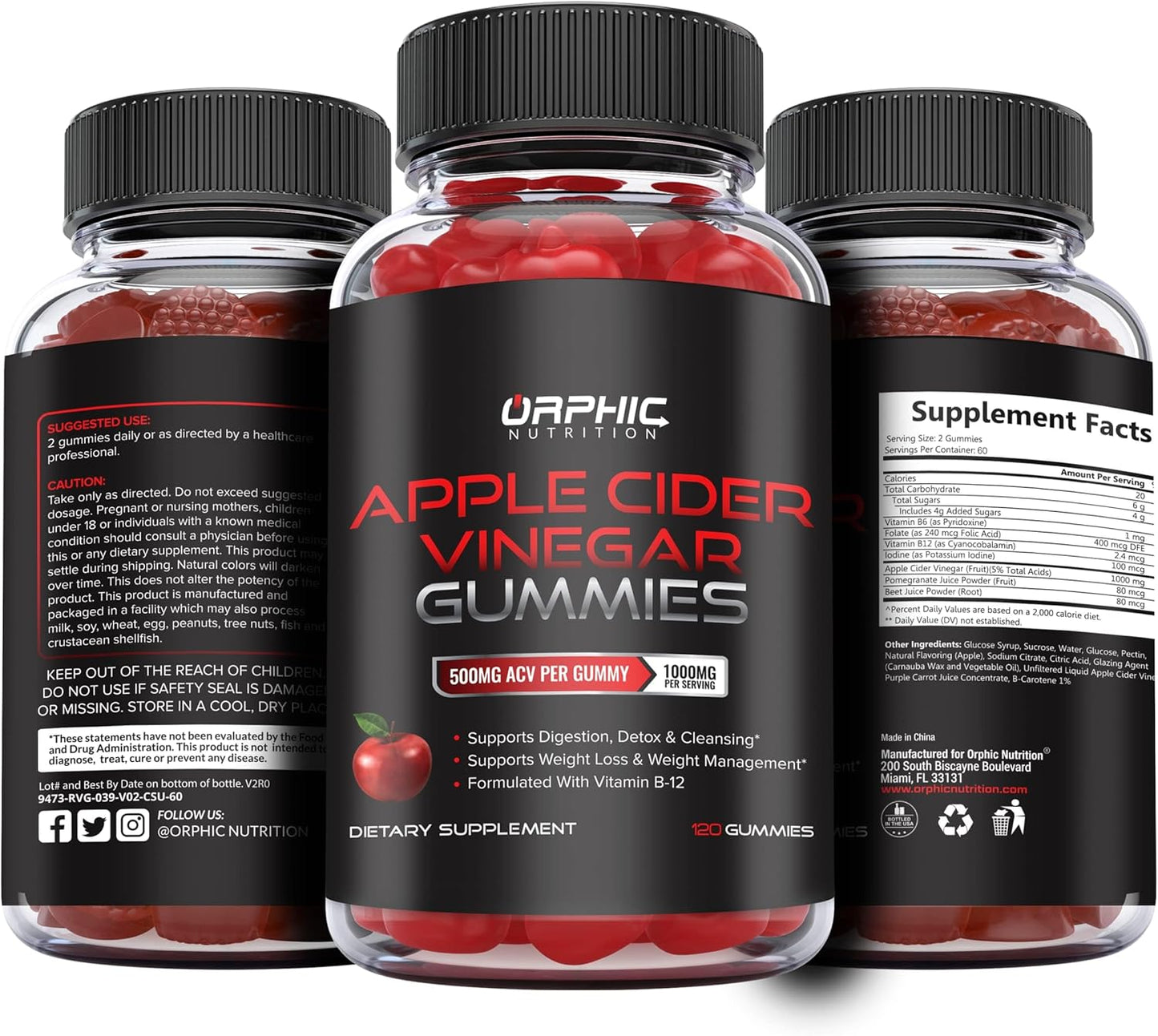ORPHIC NUTRITION Apple Cider Vinegar Gummies – Clean-Lined Counter Staple for Intentional Wellness Routines