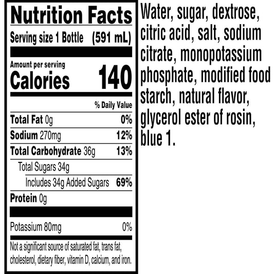 Gatorade Thirst Quencher Sports Drink – Portable Electrolyte Hydration for Camping, Hiking, and Beach Days, 20 Fl Oz, Pack of 8