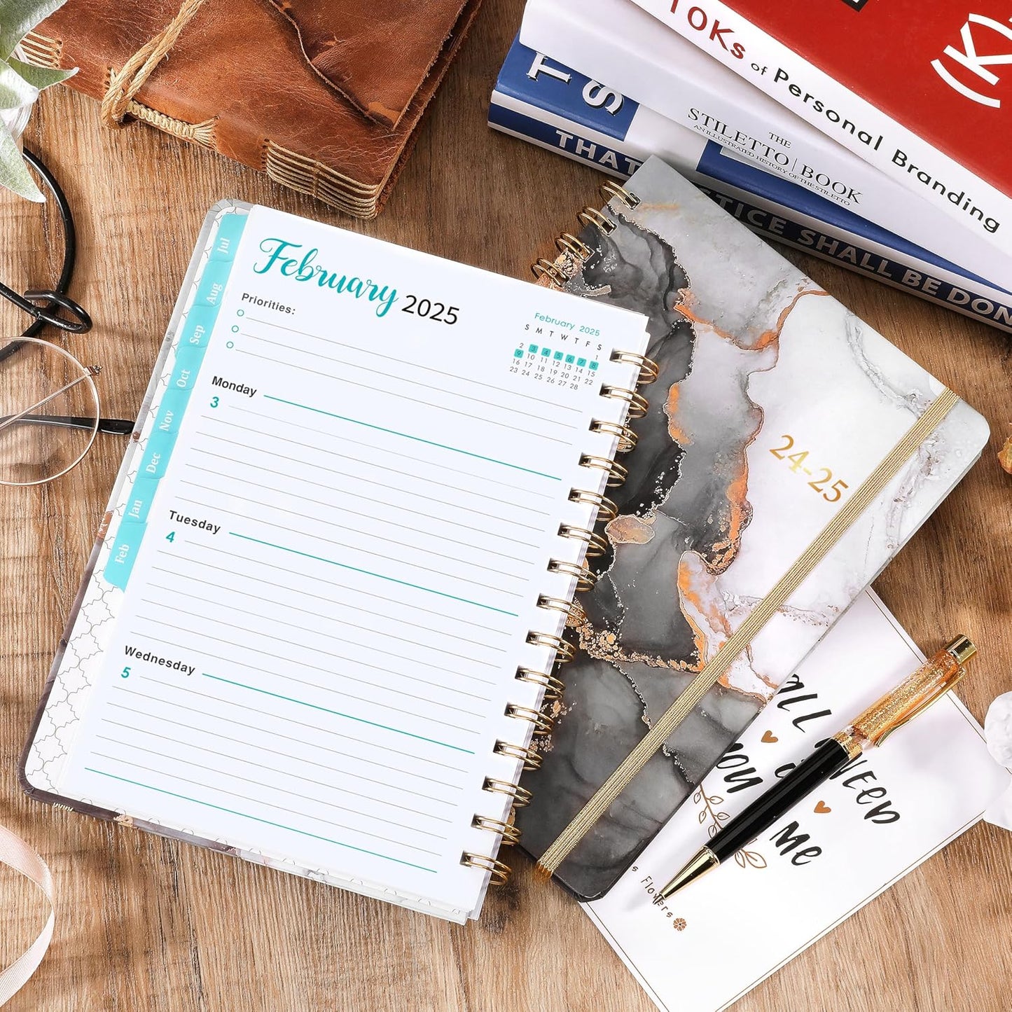 PAPERIAN 2024 Planner – Back-to-School Gift for College Students, A5 Weekly and Monthly Agenda