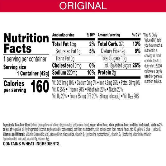 Kellogg's Froot Loops Cereal Cups – Road Trip Snack for the Car, 12 Single-Serve 1.5oz Cups