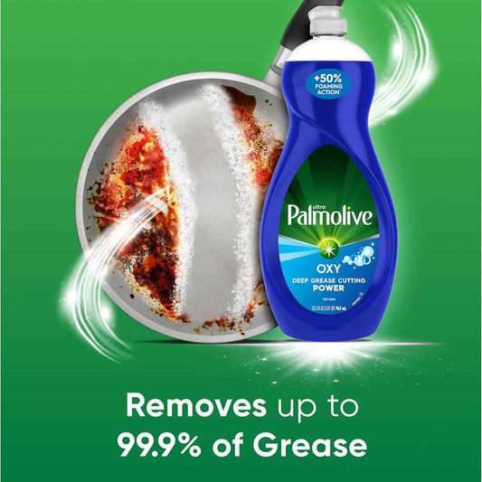 Palmolive Oxy Power Degreaser Dish Soap – Child-Safe Baby Bottle and Kid Cup Cleaner, 32.5 Fl Oz Pack of 4
