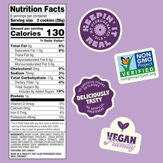 Back to Nature Chocolate Chunk Cookies – Non-GMO Better-for-You Treat to Pair With Your Evening Tea Ritual, 7.5 oz