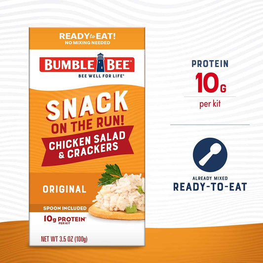Bumble Bee Snack on the Run Chicken Salad Kit – Office Drawer Protein for Commuters and Remote Workers, Shelf Stable and Ready