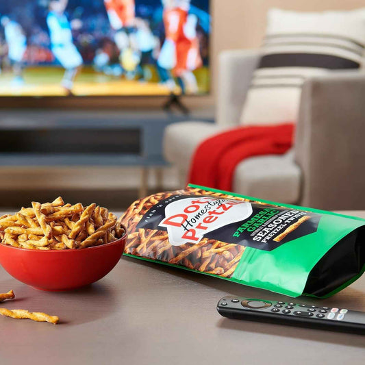 Dot's Pretzels Parmesan Garlic Pretzel Twists – Tailgate and Patio Snack for Game Day Outdoor Gatherings, 16oz Resealable Bag