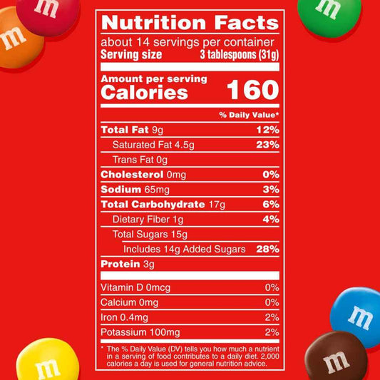 M&M'S Minis Peanut Butter Candy 15 oz Family Size Resealable Bag for Camping Trips, Picnic Tables and RV Travel Snacking