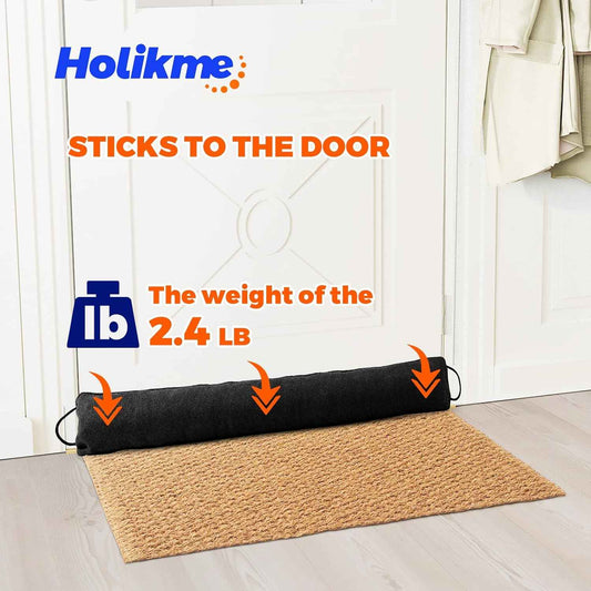 Holikme Door Draft Stopper 36 inch – Flameless-Style Door Bottom Seal for Kid and Pet Safety, No Sharp Tacks or Glass Beads