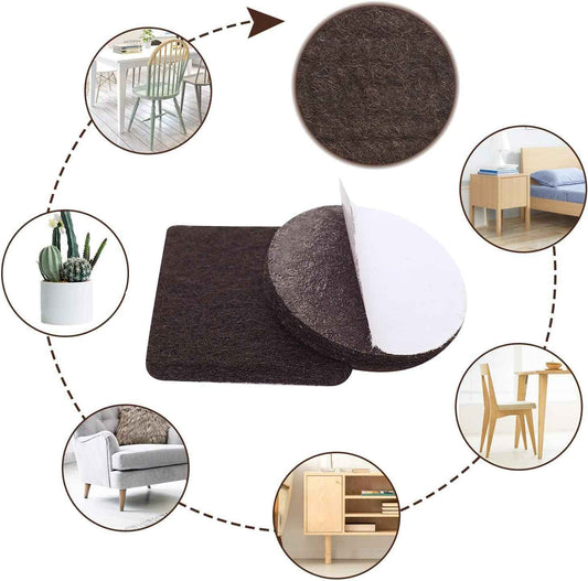 Yelanon Felt Furniture Pads - Thoughtful Housewarming Gift for New Homeowners, Brown
