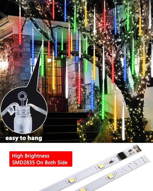 Joomer Meteor Shower Lights – Cozy Bedroom & Living Room Decor, 240 LED Falling Snow Effect with Warm White Glow